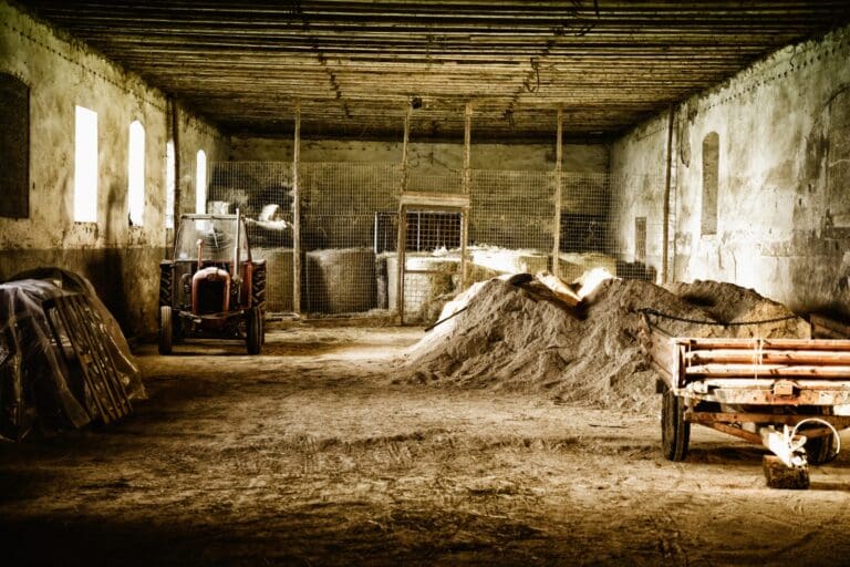 Scheune vor Beräumung und Vermietung